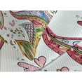 thumbnail image 4 of Ambesonne Grunge Quilted Bedspread Set 3 Pcs, Leaves Flowers Hearts, King Size, Green Orange, 4 of 5