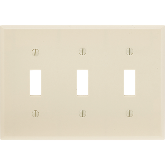 Leviton Plastic Switch Wall Plate - Pack of 2 — Indoor & Outdoor Use, NEC-Compliant