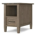 thumbnail image 4 of Simpli Home Ela SOLID WOOD 14 inch Wide Rectangle Transitional Narrow End Table in Smoky Brown, 4 of 15