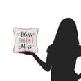 thumbnail image 4 of Bless This Hot Mess Printed and Embroidered Small/Petite Accent Pillow, 10" x 10", 4 of 5