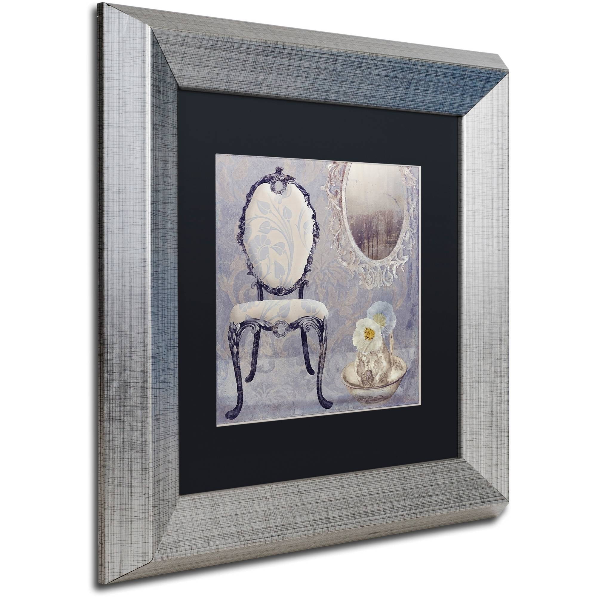 Trademark Fine Art "Salon II" Canvas Art by Color Bakery Black Matte, Silver Frame