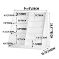 thumbnail image 4 of PAPROOS Kids Bookshelf and Toy Storage Organizer, Bookcase with Front-Facing Book Display, Kids Bookcase with Storage Shelves for Playroom, Nursery, Bedroom, White, 4 of 9
