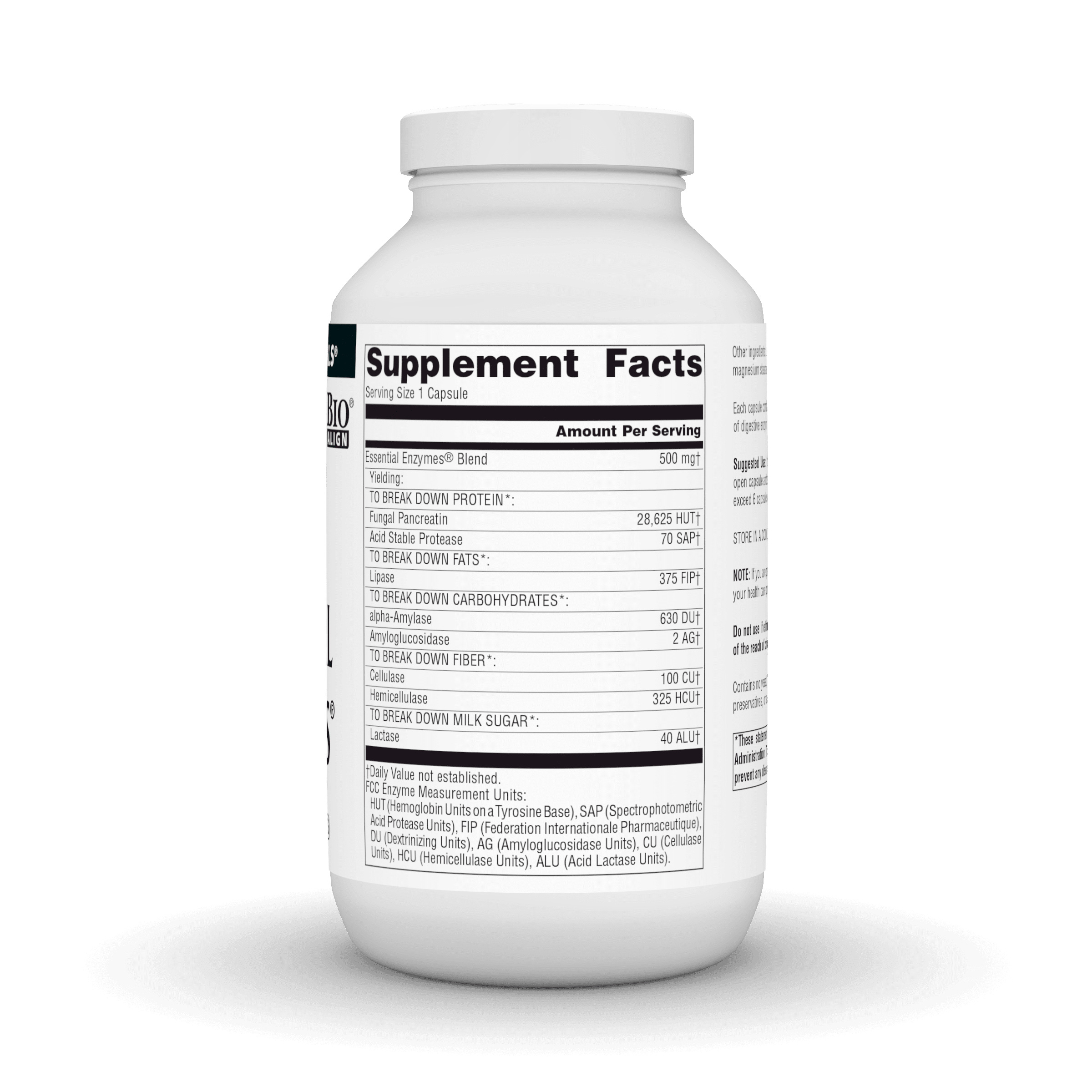 Source Naturals Essential Enzymes 500mg, Bio-Aligned Multiple Enzyme Supplement Herbal Defense for Digestion, Gas, Constipation & Bloating Relief - Digestive Aid* - 360 Capsules, 360 Servings
