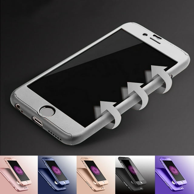Apple iPhone 6 Plus / iPhone 6S Plus Étuis de Téléphone Cellulaire, Protection Intégrale du Corps Rigide et Mince avec Protecteur d'Écran en Verre Trempé, Étui de Protection pour iPhone 6 Plus / 6S Plus