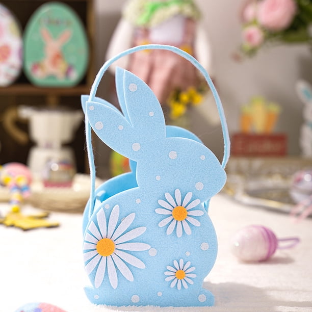Bolsa de regalo para dulces de Pascua | Bolsa de tela no tejida con forma de huevo | Bordes reforzados y duraderos | Asa cómoda para niños y adultos | Organizador multiusos para guardar refrigerios