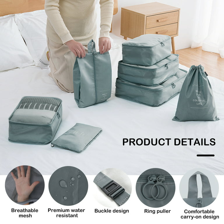 9 pcs Compression Packing Cubes for Suitcases Travel Compression Bags for  Packing Suitcase Organizer Bags Set Travel Accessories