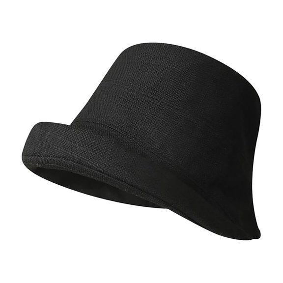 Hats For Women Black Bucket Hat Fashion Cotton Linen Fisherman's : Versatile Hats