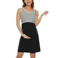 thumbnail image 2 of GXFC Women Maternity Breastfeeding Summer Dress Casual Sleeveless Mini Tank Dress Casual High Waist A-line Dress for Pregnancy Nursing 2XL, 2 of 6
