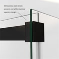 thumbnail image 4 of Vinnova Spezia 68" W x 76" H Double Sliding Frameless Glass Shower Door in Matte Black, 4 of 14
