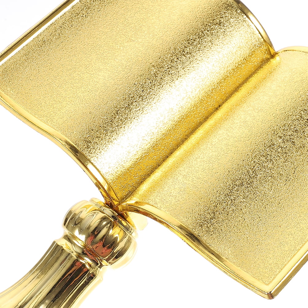2pcs Gold Reading Trophy Kids Book Shaped Plastic Trophy Cup Large Gold Award Trophy for Reading Competition Prize