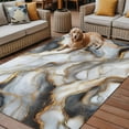 thumbnail image 2 of Fsddascl Black Golden Marble Outdoor Rug for Patio/Deck/Porch, Non-Slip Large Area Rug 4 x 6 Ft, Modern Minimalism Abstract Indoor Outdoor Rugs Washable Area Rugs, Reversible Camping Rug Carpet, 2 of 5