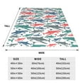 thumbnail image 5 of Bingfone Colorful Shark Print Flannel Fleece Blanket Throw Blanket For Bed,Sofa,Couch,Travel,Camping(50"X40"), 5 of 9