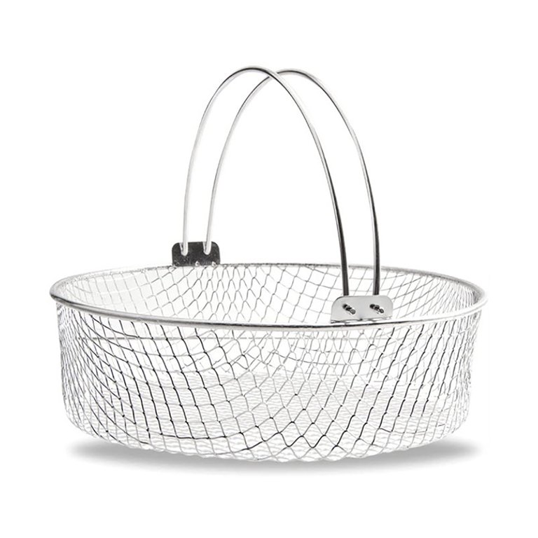 Air Fryer Basket, Steamer Basket, 304 Stainless Steel Mesh Basket for Air  Fryer, Air Fryer Accessory 8 inch Basket with Handle