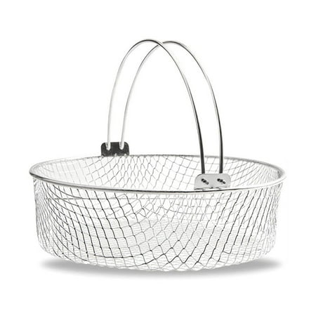 

Air Fryer Basket Steamer Basket 304 Stainless Steel Mesh Basket For Air Fryer Air Fry Crisper Basket Air Fryer Accessory 8 Inch Basket With Handle