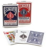 2 Decks Bicycle Rider Back Standard Pinochle Playing Cards Red and Blue