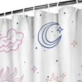 thumbnail image 3 of Gothic Shower Curtain - Dark Celestial Moon & Star Print, Mystical Cosmic Theme Bath Decor, Waterproof Polyester, 36"Wx72"L, Goth Aesthetic Gift, 3 of 4