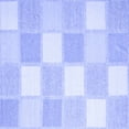 thumbnail image 1 of Ahgly Company Indoor Square Checkered Blue Modern Area Rugs, 7' Square, 1 of 4