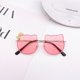 thumbnail image 2 of Gafas de sol con forma de gato para niñas, de metal, con lazo acentuado, bonitas, P, 2 of 2