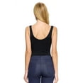 thumbnail image 2 of Women's V-Neck Basic Tank Top Bodysuit, Black, One Size, 1pc., 2 of 4