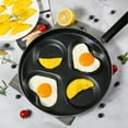 thumbnail image 4 of Fyearfly Frying Pans, 4-hole Multifunction Non-Stick Frying Pan Cooking Pan Omelette Pan Suitable for use on Gas Hobs, Practical Kitchen Tools(Black 24.5cm), 4 of 7