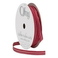 thumbnail image 1 of Offray Ribbon, Red and White 1/4-inch Micro check Woven Ribbon, 12 feet, 1 of 2