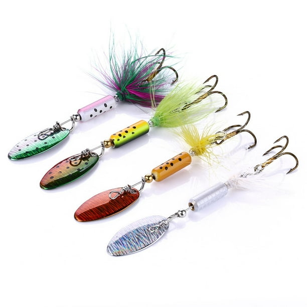 Bingirl Spinner Baits Fishing Spinners Spinnerbait Trout Lures Fishing Lures  With Box Package For Bass Trout Crappie 3.5g 