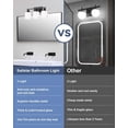 thumbnail image 6 of Hansang Modern 3-Light Vanity Light Fixture, Black Finish with Frosted Glass Shades, Bathroom Wall Lighting, Bulbs Not Included, 6 of 8