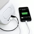 thumbnail image 4 of JENSEN JCR-295-W Bluetooth Clock Radio with Cellphone Holder (White), 4 of 4