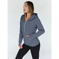 thumbnail image 6 of Womens Zip Up Hoodies Fleece Jackets Oversized Sweatshirts Fall Fashion Outfits Sweaters Winter Clothes Slate Blue XXL, 6 of 9
