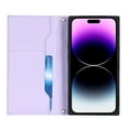 thumbnail image 4 of Dteck for Apple iPhone 14 Pro Max Wallet Case, Zipper Shoulder Strap Magnetic PU Leather Flip Folio Case with Card Holders RFID Blocking Kickstand Shockproof TPU Inner Shell Phone Cover, Purple, 4 of 7