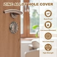 thumbnail image 6 of Uxcell Door Hole Cover Plate Zinc Alloy Vintage Round Deadbolt Knob Hole Repair Cover for Hole Filling Bronze, 6 of 8