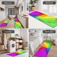 thumbnail image 5 of Rainbow Tie Dye Spiral Pattern Kitchen Rugs Sets Of 3,Kitchen Runner Rugs Non Skid Washable,Decorative Kitchen Floor Mats for Kitchen,Sink,Laundry,17"x30"+ 17"x47" + 17"x59", 5 of 6
