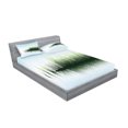 thumbnail image 2 of Ambesonne Nature Fitted Sheet & Pillow Sham Set, Spring Time Sunset Lake, Full, Blue and Green, 2 of 2