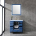 thumbnail image 4 of Eviva Navy 42 inch Deep Blue Bathroom Vanity with White Carrara Counter-Top and White Undermount Porcelain Sink, 4 of 6