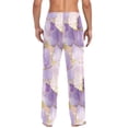 thumbnail image 4 of FORMRS Mens Pajama Pants with Pockets Soft Cotton Sleepwear Lounge Bottoms, Sizes S-2XL, Pastel Purple Marble Pattern, 4 of 7
