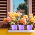 thumbnail image 5 of Jardinera redonda flexible de color morado con bandeja extraíble, 5 of 5