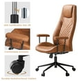 Ergonomic Leather Office Chair, High Back Home Office Chair, Mid