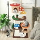 thumbnail image 3 of Árbol para Gatos Costway de Madera con Tablero de Rascar de Sisal y Poste Percha Acolchada y Juguetes Colgantes, 3 of 4
