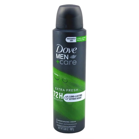 Dove Deodorant 3.8 Ounce Dry Spray Men+Care Extra Fresh 72Hr (Pack of 2)