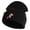 Black, variant on Monkey Animal Iron on Patched 12 Inch Long Knitted Beanie - Heather Grey OSFM