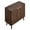 Brown, variant on KFFKFF Mid-Century Coffee Bar Cabinet with Fluted Design, Two-Tier Storage, Barn Door, and Buffet Stand for Living Room or Entryway, 31.5 x 14.7 x 31.5 in Walnut