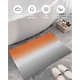 thumbnail image 5 of Orange Gradient Grey Ombre White Stripe Doormat Shaggy Plush Rug, Comfy Furry Floor Area Rugs Modern Minimalism Style Cozy Throw Shag Carpets Indoor Entrance Decor Door Mats, 5 of 6