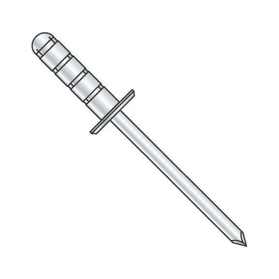 3/16" x .039"-.236" Dome Head / Large Flange Multi-Grip Rivets / All Steel / Zinc (Quantity: 3,000 pcs)