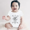 thumbnail image 2 of FAOWME Boys Girls Short Sleeve Letter Prints Bodysuit Onesie One-Piece White 0-3 Months, 2 of 6