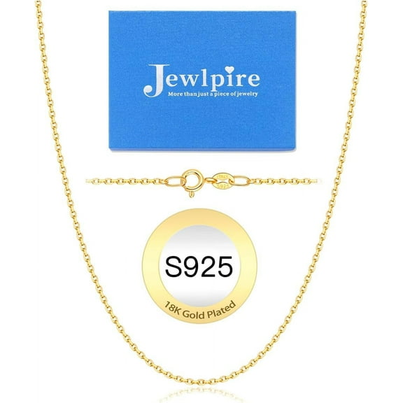 925 Sterling Silver Chain Necklace Chain For Women 1.1Mm Cable Chain Necklace Upgraded Spring-Ring Clasp - Thin & Sturdy - Italian Quality 16/18/20/22/24 Inch[o177]