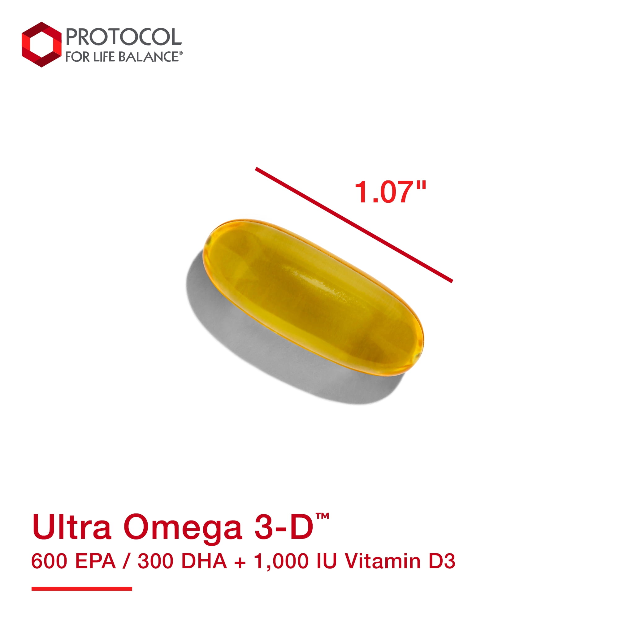 Protocol Ultra Omega 3-D - Fish Oil, Vitamin D3 - Lemon - 90 Softgels