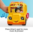 thumbnail image 6 of Fisher-Price Little People School Bus Musical Toddler Toy Vehicle with 2 Figures, 6 of 8