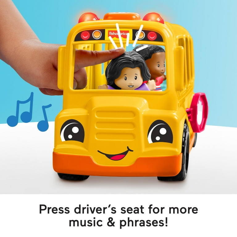 Fisher-Price Little People Lil’ Movers School Bus – Lights, Sounds, Sing-Along, 3 Figures Included