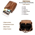 thumbnail image 5 of HuaAngel Backpack Purse for Women Leather Drawstring Anti-theft Shoulder Bag Fashion Multipurpose Travel Bag, 5 of 7