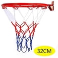 thumbnail image 4 of 3 Pcs 32cm Wall Mounted Basketball Hoop Netting Metal Rim Hanging Basket-Ball Wall Rim with Screws Indoor Outdoor Sport, 4 of 8